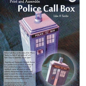 Police Call Box - Printable Instant Download
