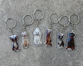 Pet Keychain, Dog Keychain, Personalized Pet Gift, Memorial Gift, Custom Dog Photo Keychain, Dog Memorial Gift, Cat Keychain, Pet Keyring