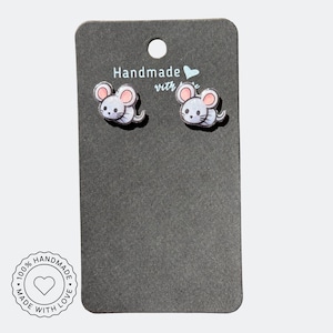 Tiny Mouse Stud Earrings