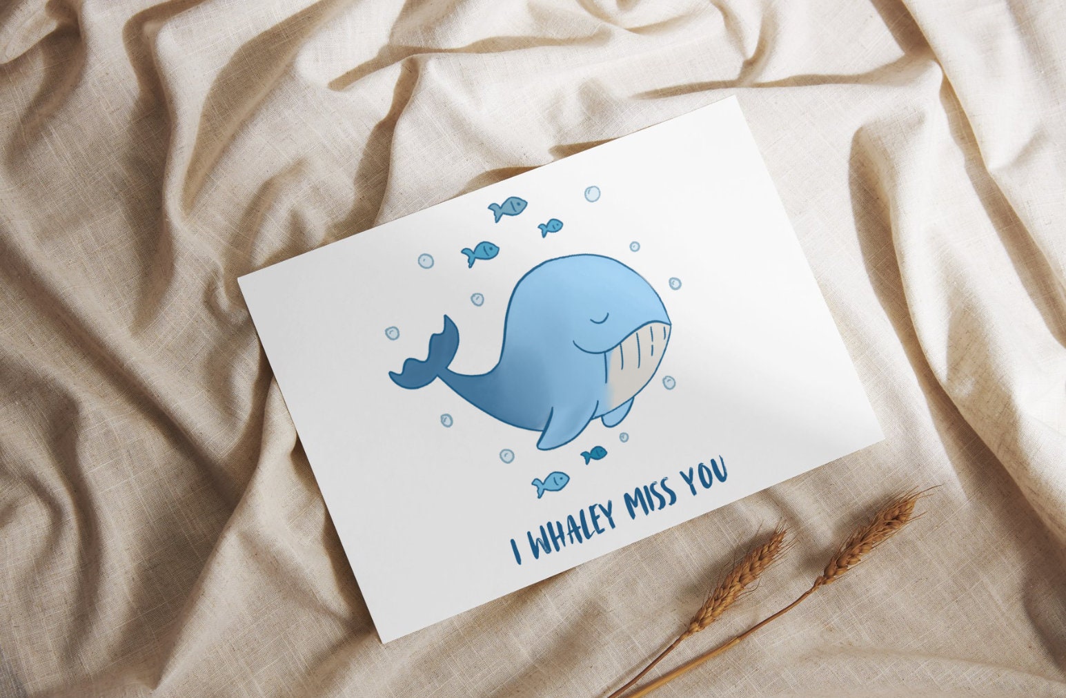 American Greetings Freundschaftskarte 'Whale-y Happy' – Mit Wal-Motiv, Inkl. Umschlag