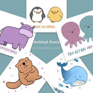 Jeu de mots animaux - Cartes de vœux | Jeux de mots drôles, cartes à offrir, téléchargement de carte de voeux, carte de jeu de mots imprimable, carte tu me manques, cartes de voeux ringard