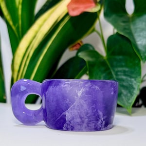 Fluorite Cup Carving | Crystal Cup  | Natural Fluorite Decor | Polished Stone Collectible | Unique Gift