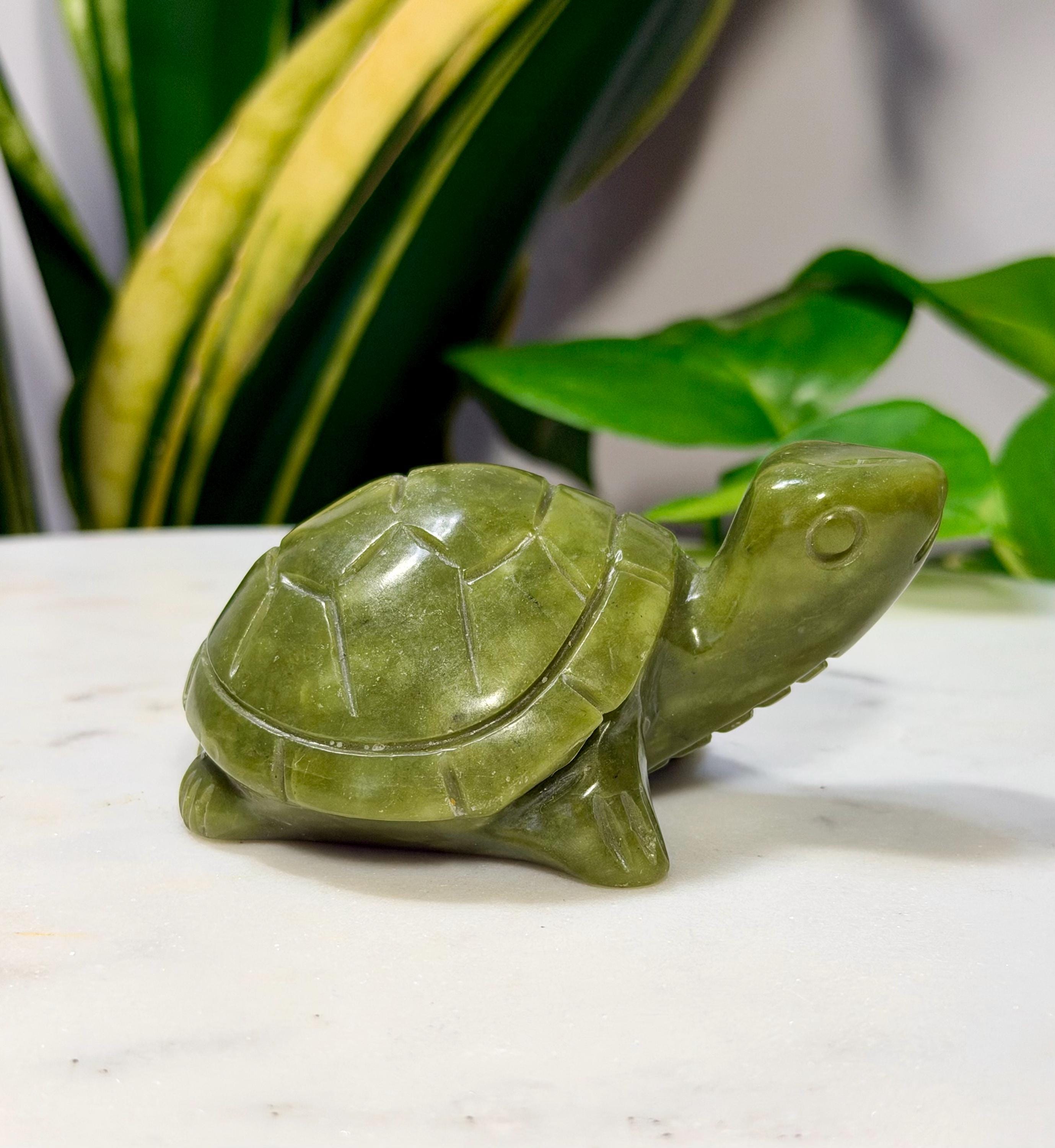 翡翠彫刻のカメ - Etsy 日本