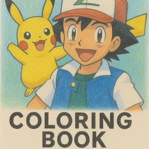 Poke coloring book with 42 pages