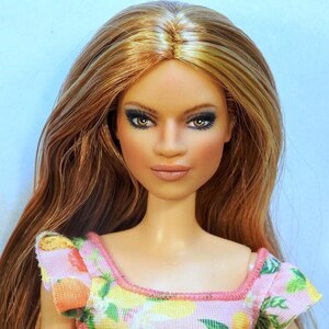 SALE--Barbie Doll Hybrid Fashionista Repaint OOAK Custom Rerooted and  Repainted
