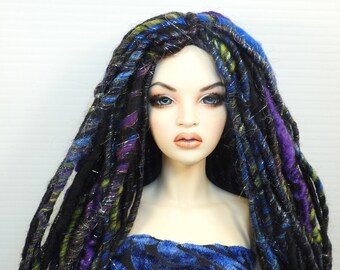 blue dreadlock wig