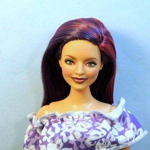 SALE --Barbie Doll Curvy Fashionista Repaint OOAK Custom Reroot &quot;Alex&quot; Rerooted and Repainted