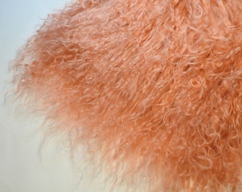 Dirty Blond Tibetan Lamb Doll Hair 4x4 Mongolian Mohair Curly for Wigs Blonde