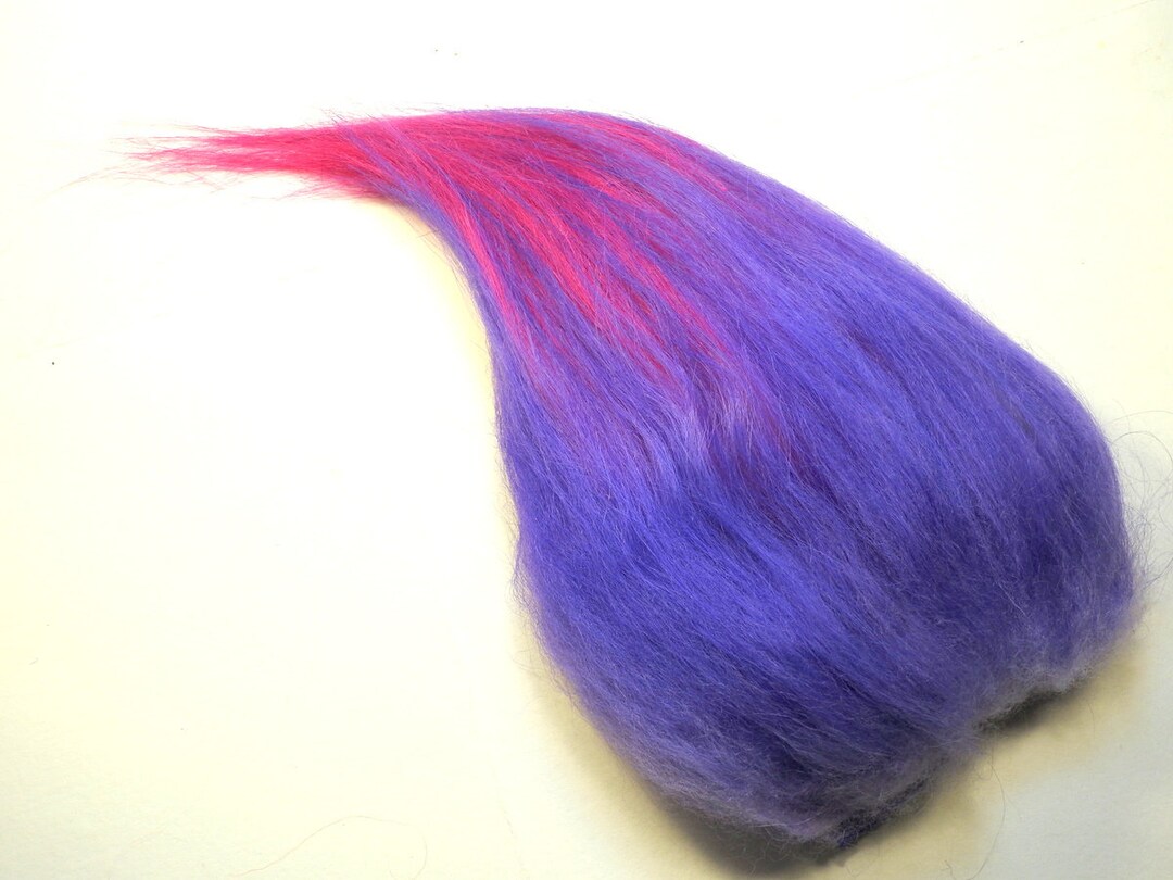 Troll Doll Hair Wig Replacement OOAK Custom 3 X 3 Lilac Fuchsia XLONG