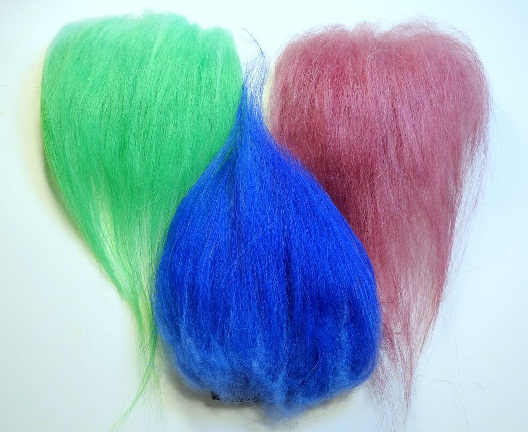 Troll Doll Hair Wig Replacement Lot of 3 OOAK Custom Genuine Icelandic