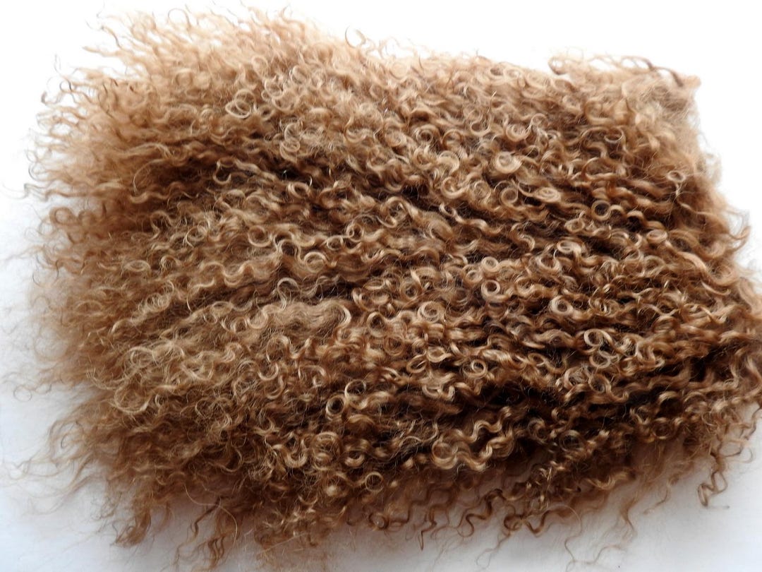 Wool Ginger Tibetan Lamb Mohair: Ginger Brown Wool Sheepskin for Doll Wigs 5 X 7 ...