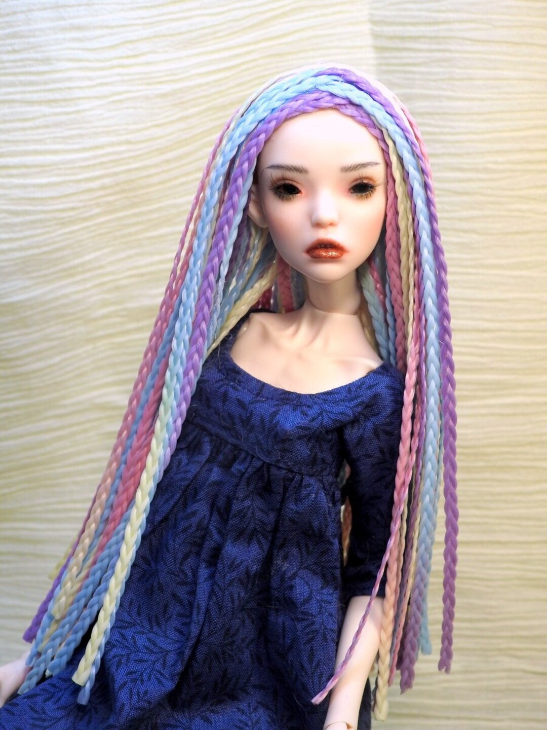 Popovy Doll BJD Box Braid Wig 12cm / Size 4.72 Custom Etsy