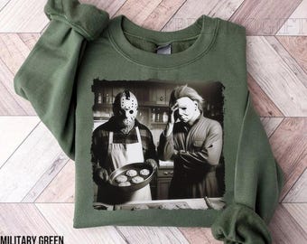 Retro Horror Movie Halloween Shirt, Friday 13th Sweatshirt, Horror Movie Shirt, Michael Myers Sweatshirt, Comic Art Hlw Sweatshirt