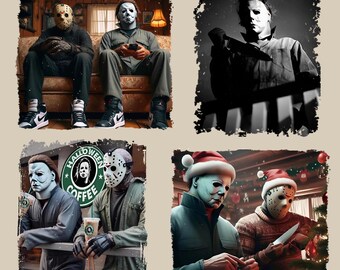 Bundel Jason Halloween png, Michael Myers png, horrorfilm png, halloweenshirt, Halloween png, kerstmis png