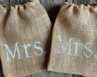 Dollar dance bags, set of two Mrs. and Mrs. dollar dance bags