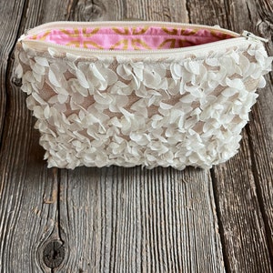 4 Bridesmaid clutches, burlap and lace bags, bridesmaid gifts, rustic wedding image 8
