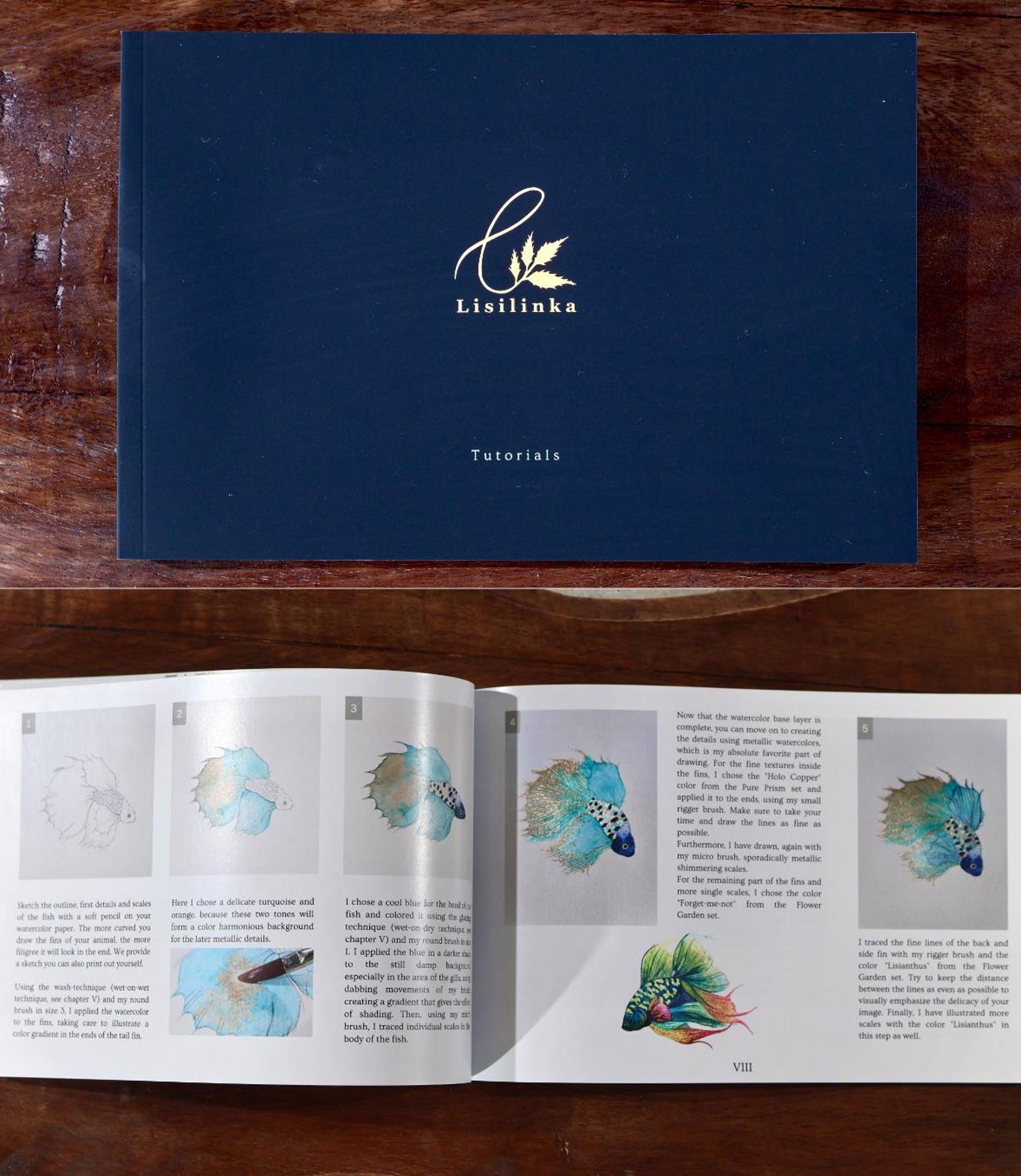 Lisilinka Booklet Tutorial 1-8 - Learn How to Paint With Metallic ...