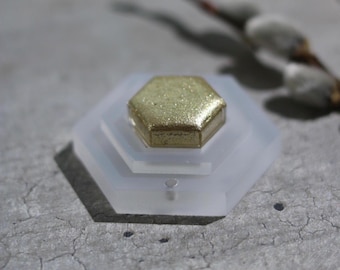 Crystal Gold Metallic Watercolor Paint - Handmade Vegan Art Supply
