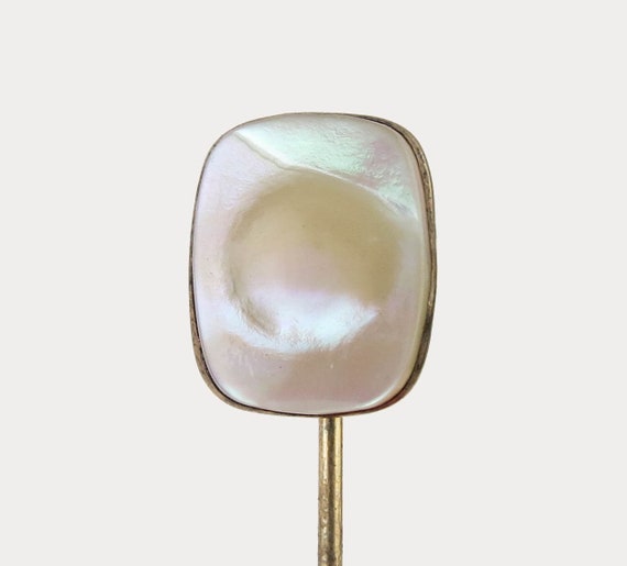 Vintage gold filled mother of pearl stick or tie … - image 1