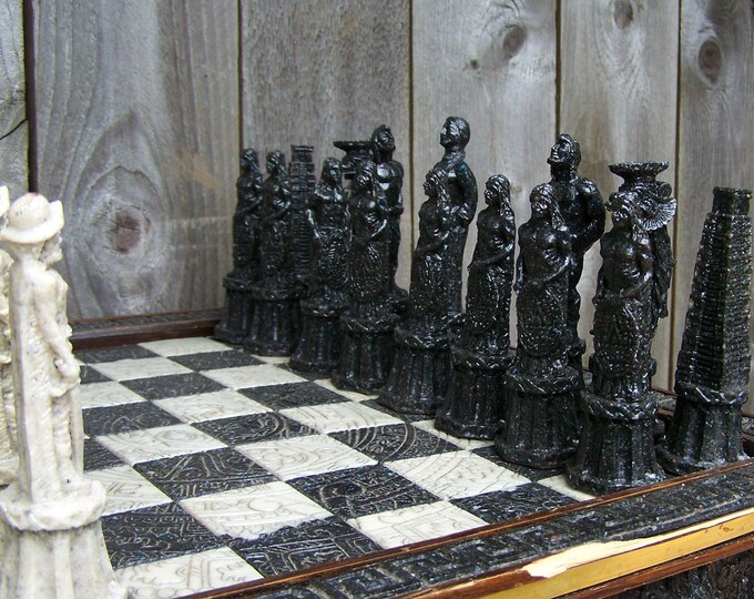 Vintage Aztec & Conquistador Chess Set Price Reduced Etsy