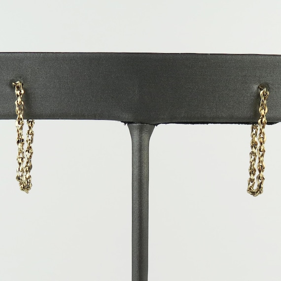 Gold filled chain seamless loop dangle vintage po… - image 11