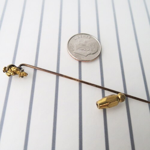 Vintage solid 22k - 24 karat gold nugget shops on stick pin or tie pin