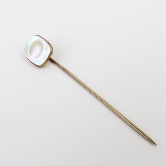 Vintage gold filled mother of pearl stick or tie … - image 6