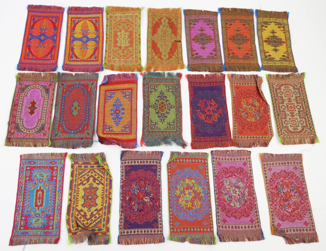 20 Antique 1910s Tobacco Silks Cigarette Rug Inserts W/ Woven Etsy