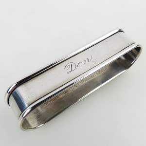 Gorham sterling silver vintage hallmarked napkin ring inscribed Don