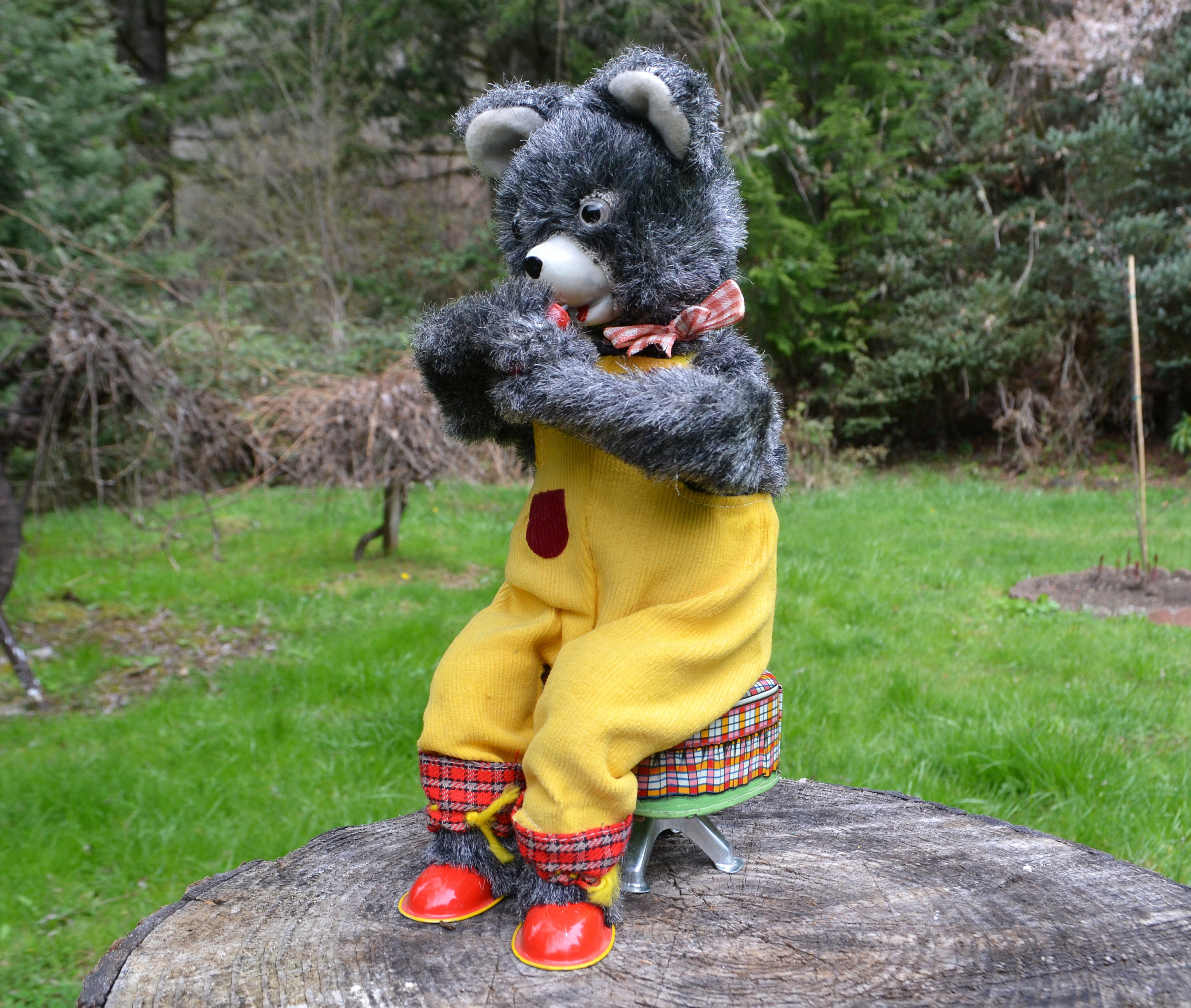 Vintage Mechanical Bear Toy Rock Valley Toys Battery Etsy