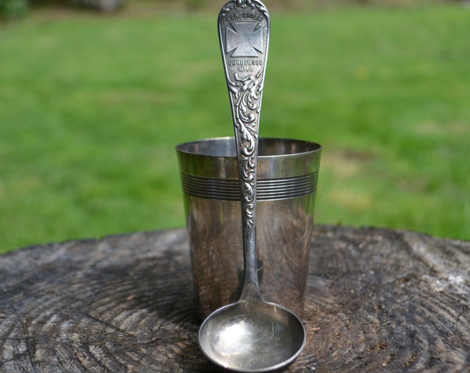 Antique Red Cross Condensed Milk Ladle Spoon Etsy