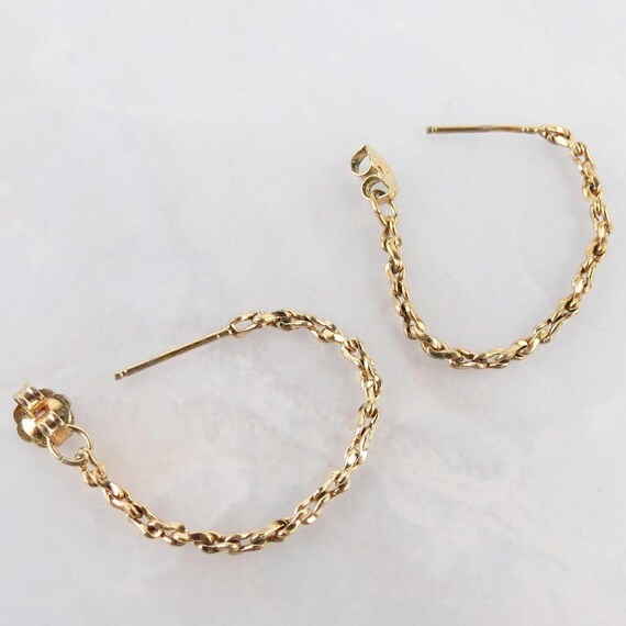 Gold filled chain seamless loop dangle vintage po… - image 8