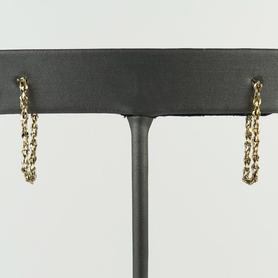 Gold filled chain seamless loop dangle vintage po… - image 3