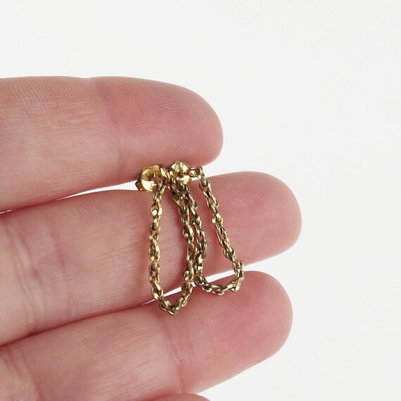 Gold filled chain seamless loop dangle vintage po… - image 12