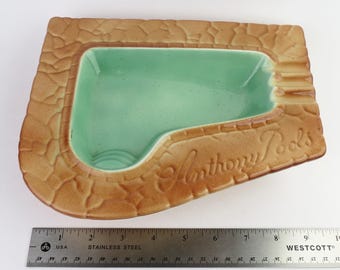 Vintage Anthony Pools Promotional Ceramic Ashtray - 1960s
