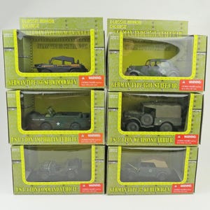 Complete set of 6 New Millenium Classic Armor diecast vehicles - new in box