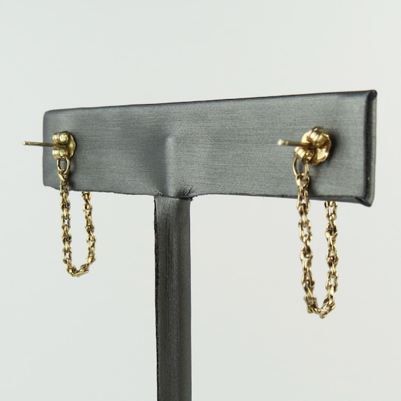 Gold filled chain seamless loop dangle vintage po… - image 6