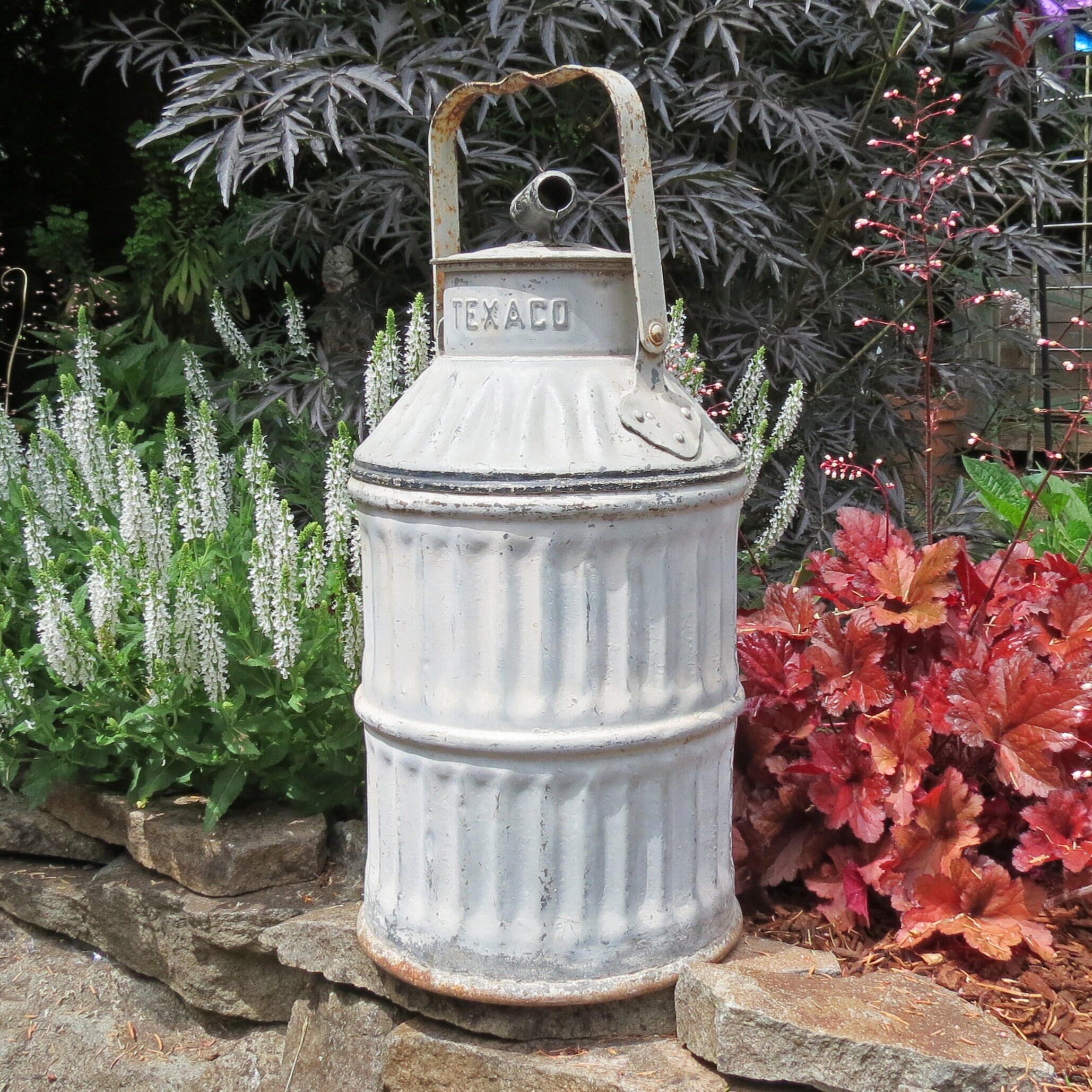 Vintage Texaco Embossed 5 Gallon Galvanized Oil Can - Etsy
