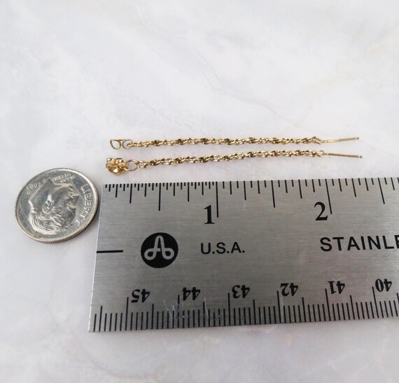 Gold filled chain seamless loop dangle vintage po… - image 10