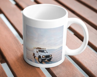 Landrover Defender Becher, Abenteuerauto Geschenk