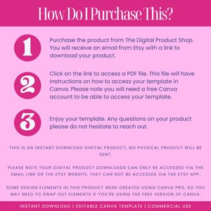 Step-by-step instructions on how to access your 200 editable Instagram motherhood quotes after purchase. Download the PDF, open your Canva template, customise, and post. Designed for ease of use by mumpreneurs, social media VAs, and creators. Reminder: product is a digital download, no physical items included. Compatible with Canva Free or Pro. Works beautifully for Instagram content creation.