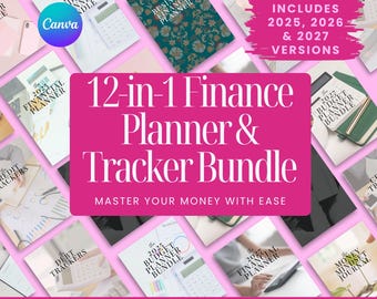 Haushaltsplaner PLR Bundle, Budgetplaner, Ersparnis Tracker, Geld Mindset Journal, bearbeitet in Canva oder Printable, kommt mit PLR Wiederverkaufsrechten