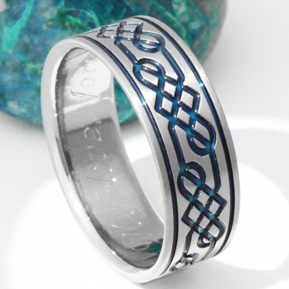 Titanium Irish Celtic Promise Ring Celtic Knot Wedding Band Etsy
