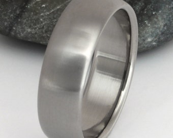 Titanium Wedding Band - Custom Handmade Ring - Man's Wedding Ring - Traditional Style - n11
