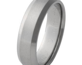 Titanium Wedding Band - Edgy n16