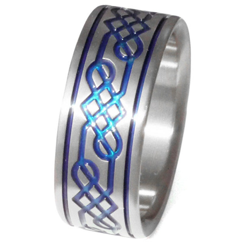 Titanium Irish Celtic Promise Ring Celtic Knot Wedding Band Etsy
