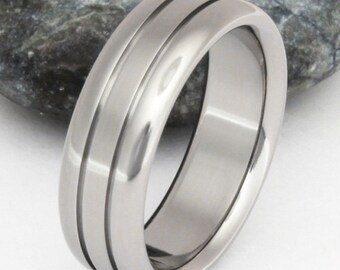 Titanium Wedding Band - Man's Wedding Ring - Woman's Ring - Handcrafted Titanium - Custom Wedding Band - n19