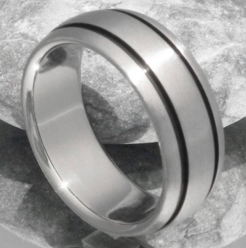 Womans Ring Handcrafted Titanium Titanium Ring bk10 Mans Ring Black Titanium Wedding Band Black Ring