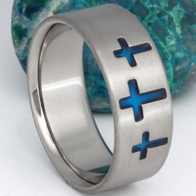 Titanium Christian Promise Ring Christian Engagement Ring Etsy