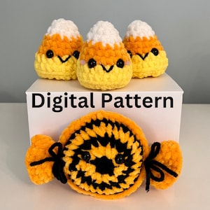 Two Halloween Candy and Candy Corn Crochet Patterns